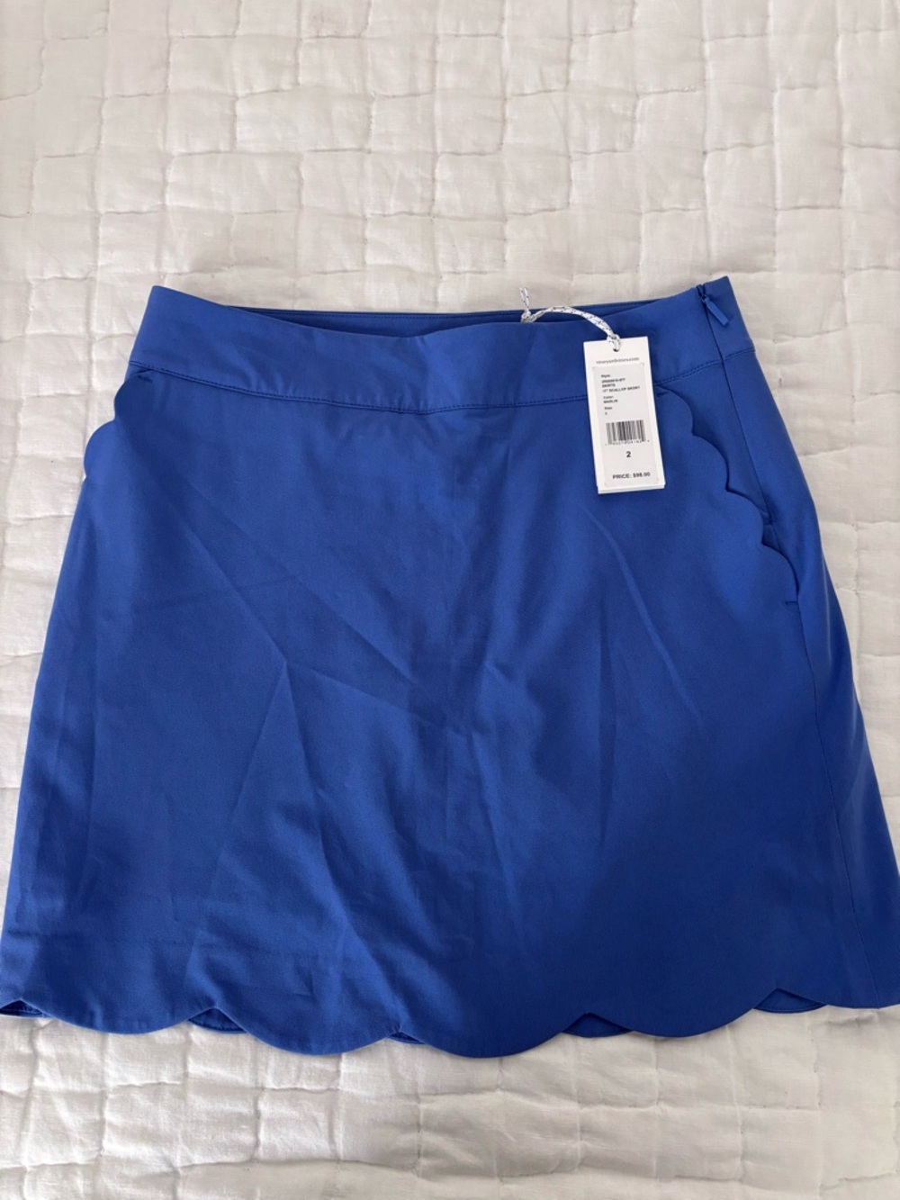 Vineyard Vines Scalloped Hem Performance Women's Skirt - Blue
